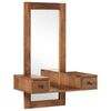 vidaXL Cosmetic Mirror with 2 Drawers Solid Acacia Wood