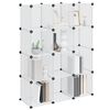 vidaXL Storage Cube Organiser with 12 Cubes Transparent PP