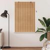 vidaXL Roller Blind with Curtains Manual Nature 120 x 160 cm Bamboo