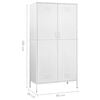 vidaXL Wardrobe White 90x50x180 cm Steel