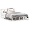 vidaXL Bed Frame without Mattress White 135x190 cm Double Solid Wood Pine