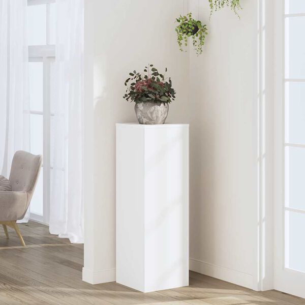 vidaXL Plant Stand White 33x33x100 cm Engineered Wood