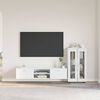 vidaXL TV Cabinet Set with Drawer FLORIN White Engineered Wood