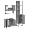 vidaXL 3 Piece Bathroom Furniture Set Grey Sonoma Engineered Wood