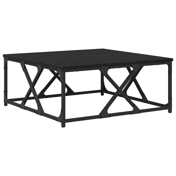 vidaXL Coffee Table Black Oak 70 x 70 x 30 cm Engineered Wood