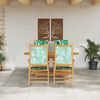 vidaXL Garden Dining Set Folding 5 pcs Leaf Pattern Solid Acacia Wood