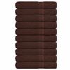 vidaXL Towels 10 pcs "FROGN" Brown 100x200 cm 100% Cotton