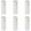 vidaXL Dust Sheet with Adhesive Tape 6 pcs Transparent 240 x 2000 cm