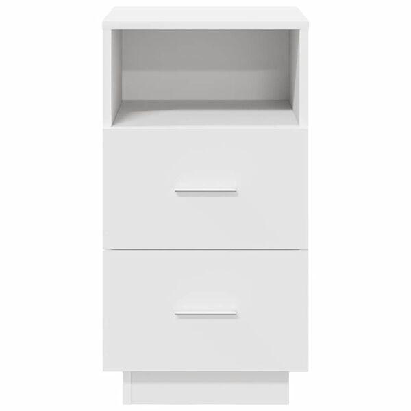 vidaXL Bedside Cabinet with 2 Drawers White 36x36x68 cm