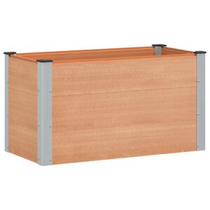vidaXL Garden Raised Bed Brown 100 x 50 x 54 cm WPC and Aluminium