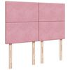 vidaXL Ottoman Bed with Mattresses Pink 140x190cm Velvet