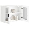 vidaXL Kitchen Wall Cabinet with Glass Door Porto White