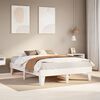 vidaXL Bed Frame without Mattress White 150x200 cm King Size Solid Wood Pine