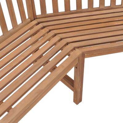 vidaXL Garden Corner Bench 185x185x90 cm Solid Teak Wood
