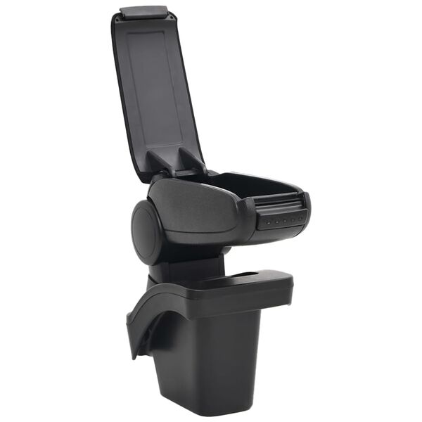 vidaXL Car Armrest Black 16x30x(40-50) cm ABS