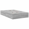 vidaXL Bed Frame with Storage Grey sonoma 120 x 190 cm Engineered wood