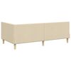 vidaXL Corner Bed Frame with Headboard Cream 90 cm x 200 cm Velvet