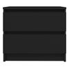 vidaXL Bed Cabinets 2 pcs Black 50x39x43.5 cm Engineered Wood