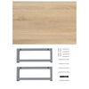 vidaXL Bathroom Wall Shelf for Basin Oak 60x40x16.3 cm