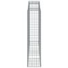 vidaXL Arched Gabion Baskets 11 pcs 300x50x200/220 cm Galvanised Iron