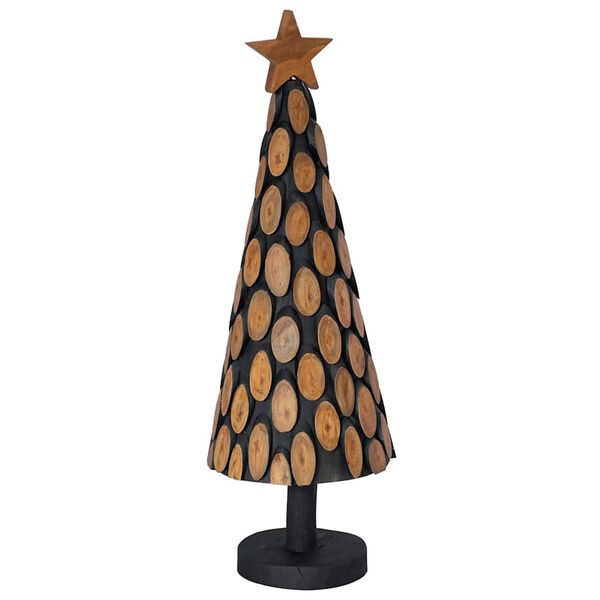 vidaXL Christmas Tree with Stand Brown 90 cm Solid teak wood