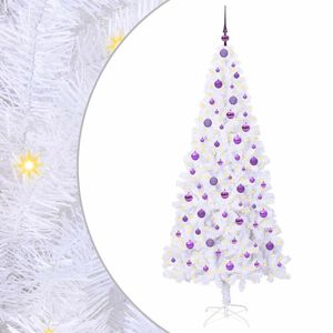 vidaXL Artificial Christmas Tree with Stand White 210 cm PVC and Steel