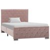 vidaXL Bed Frame without Mattress Pink Velvet 100x200cm