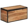 vidaXL Storage Box 60x30x30 cm Solid Wood Acacia and Iron