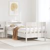 vidaXL Bed Frame without Mattress White 75x190 cm Small Single Solid Wood Pine