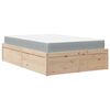 vidaXL Bed with Mattress 120x190 cm Small Double Solid Wood Pine