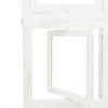 vidaXL Room Divider 3 Panels White Solid Wood Paulownia