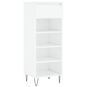 vidaXL Shoe Cabinet High Gloss White 40x36x105 cm Engineered Wood