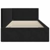 vidaXL Corner Bed Frame with Headboard Black 100 cm x 200 cm Velvet