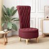 vidaXL Slipper Chair Wine Red 56.5 x 70 x 110 cm Fabric
