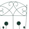 vidaXL Garden Fence 3 pcs Green 112 x 40 cm Steel
