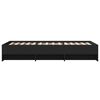 vidaXL Bed Frame without Mattress Black 75x190 cm Small Single Engineered Wood