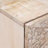 vidaXL Bedside Cabinet White 40 x 33.5 x 46 cm Solid Mango Wood