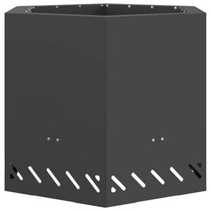 vidaXL Smokeless Fire Pit Black 58 x 58 x 51 cm Steel