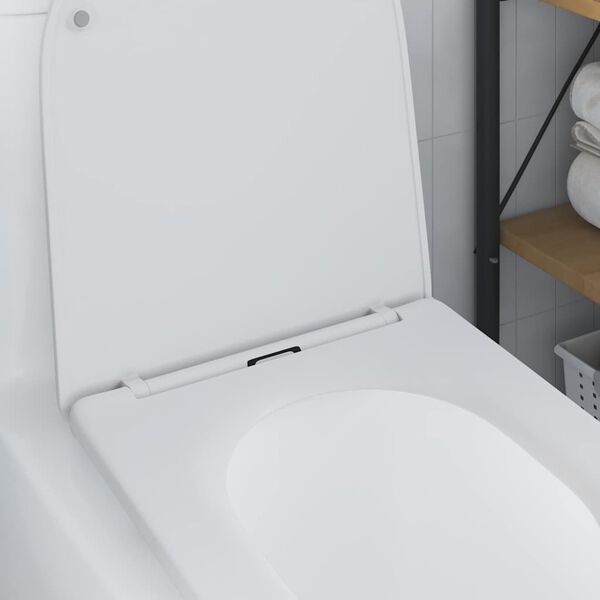 vidaXL Toilet Seat White 44 x 36.4 x 3.4 cm Duroplast