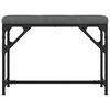 vidaXL Dining Bench Dark Grey 62x32x45 cm Steel and Fabric