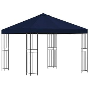 vidaXL Gazebo 3 x 3 m Blue Polyester and Steel 190 gsm