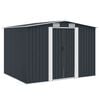 vidaXL Garden Shed | Anthracite | Galvanised steel | 257x205x178 cm