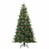 vidaXL Artificial Hinged Christmas Tree Green 210 cm PVC, PE and Steel
