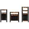 vidaXL Bathroom Furniture Set with Door 3 pcs Brown Solid Reclaim Wood