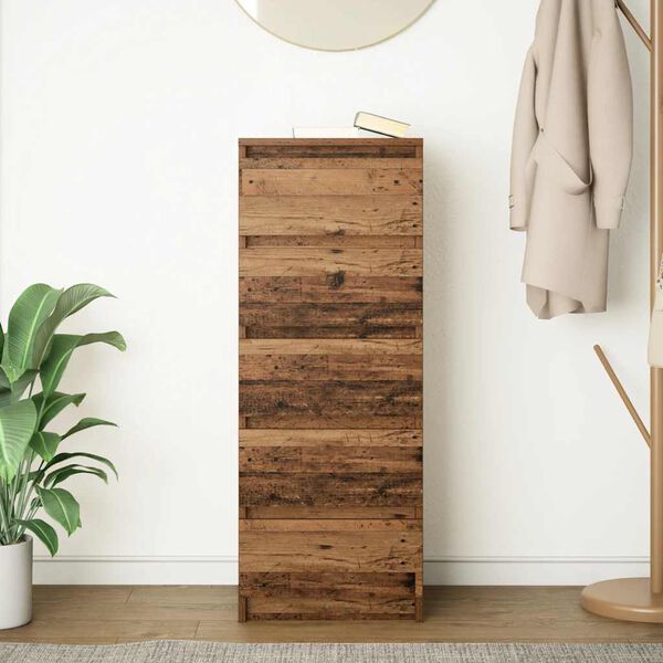 vidaXL Sideboard with Drawers Old Wood 37.5x35x99 cm Engineered Wood