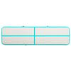 vidaXL Inflatable Gymnastics Mat with Pump 700x100x20 cm PVC Green