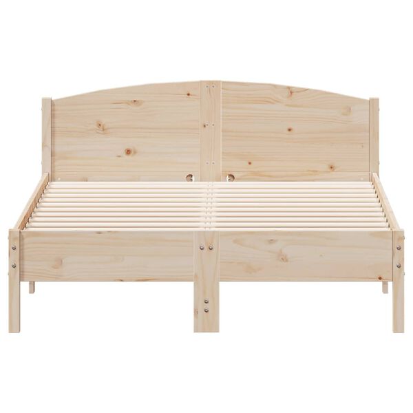 vidaXL Bed Frame without Mattress 120x190 cm Small Double Solid Wood Pine