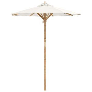 vidaXL Garden Parasol Cream White &Oslash; 180 x 230 cm Bamboo