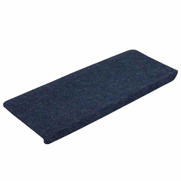 vidaXL Stair Mats Self-adhesive 15 pcs 65x24.5x3.5 cm Blue