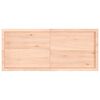 vidaXL Wall Shelf 140x60x(2-4) cm Untreated Solid Wood Oak